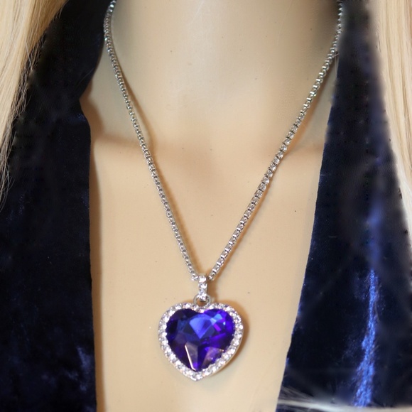 💙💎 “Le Cœur de la Mer” Titanic - “Heart of the Ocean” 925 Silver Necklace 💙💎 - Picture 8 of 14